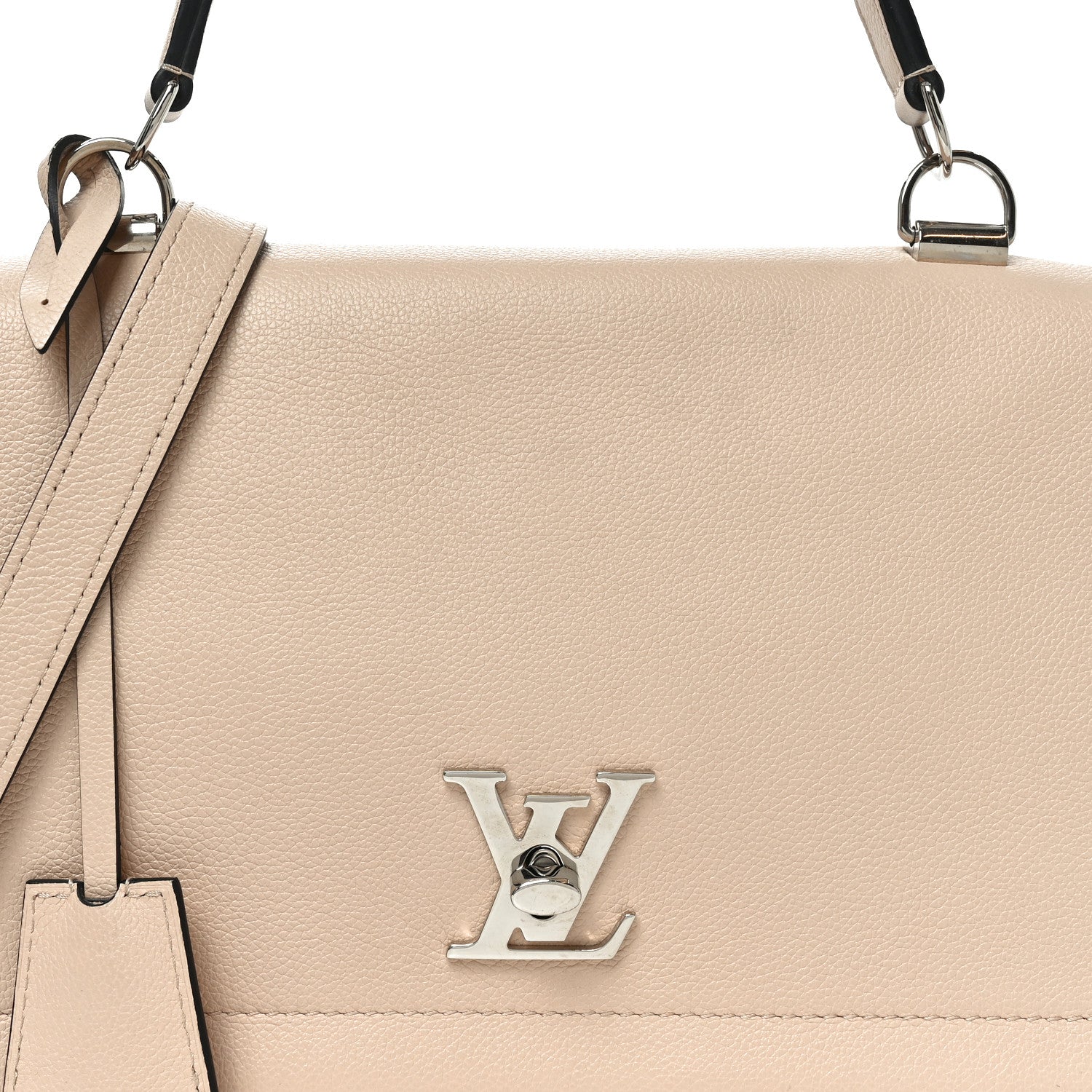 Louis Vuitton Soft Calfskin Lockme II Top Handle Beige Blue 7 of 9