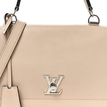 Louis Vuitton Soft Calfskin Lockme II Top Handle Beige Blue 7 of 9