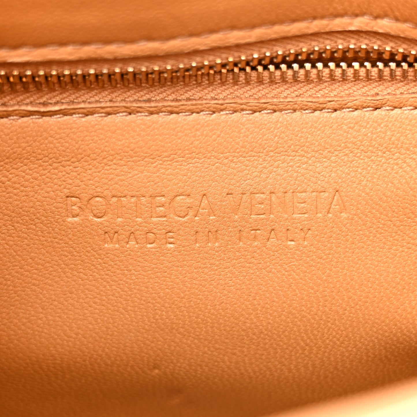 Nappa Maxi Intreccio Padded Cassette Crossbody Bag Caramel