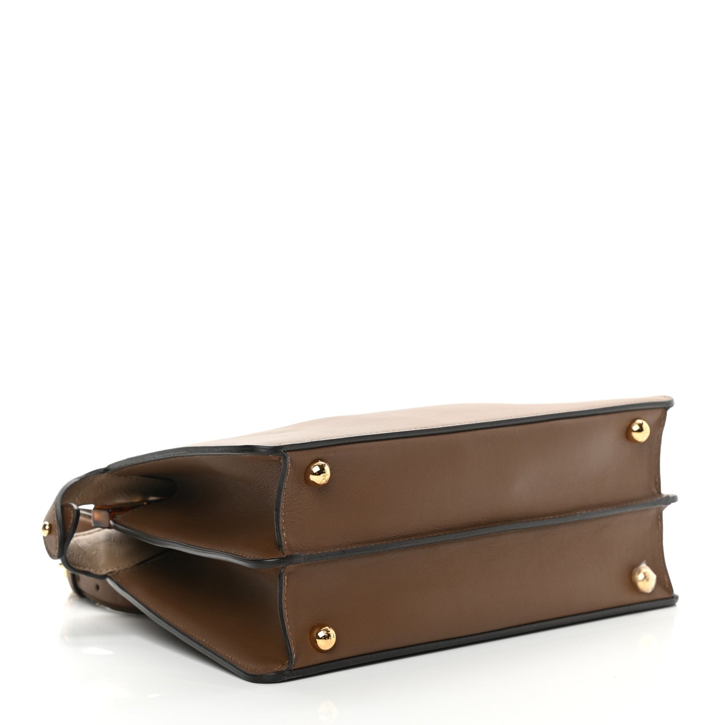 Vitello Seta Shiny Nappa Plexiglass Small Peekaboo I SEE U Satchel Foresta Sasso