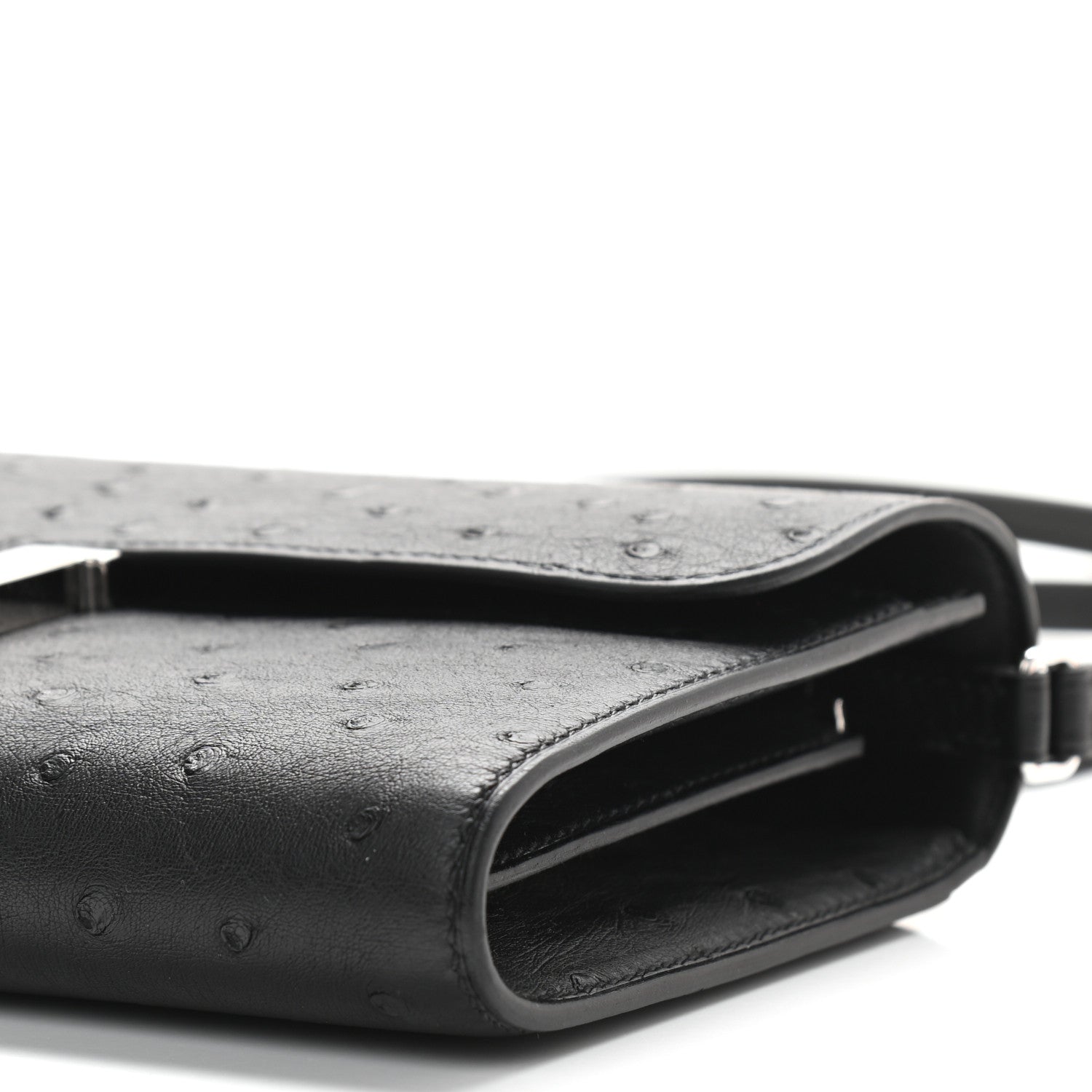 Hermes Ostrich Constance Long Wallet To Go Black 10 of 11