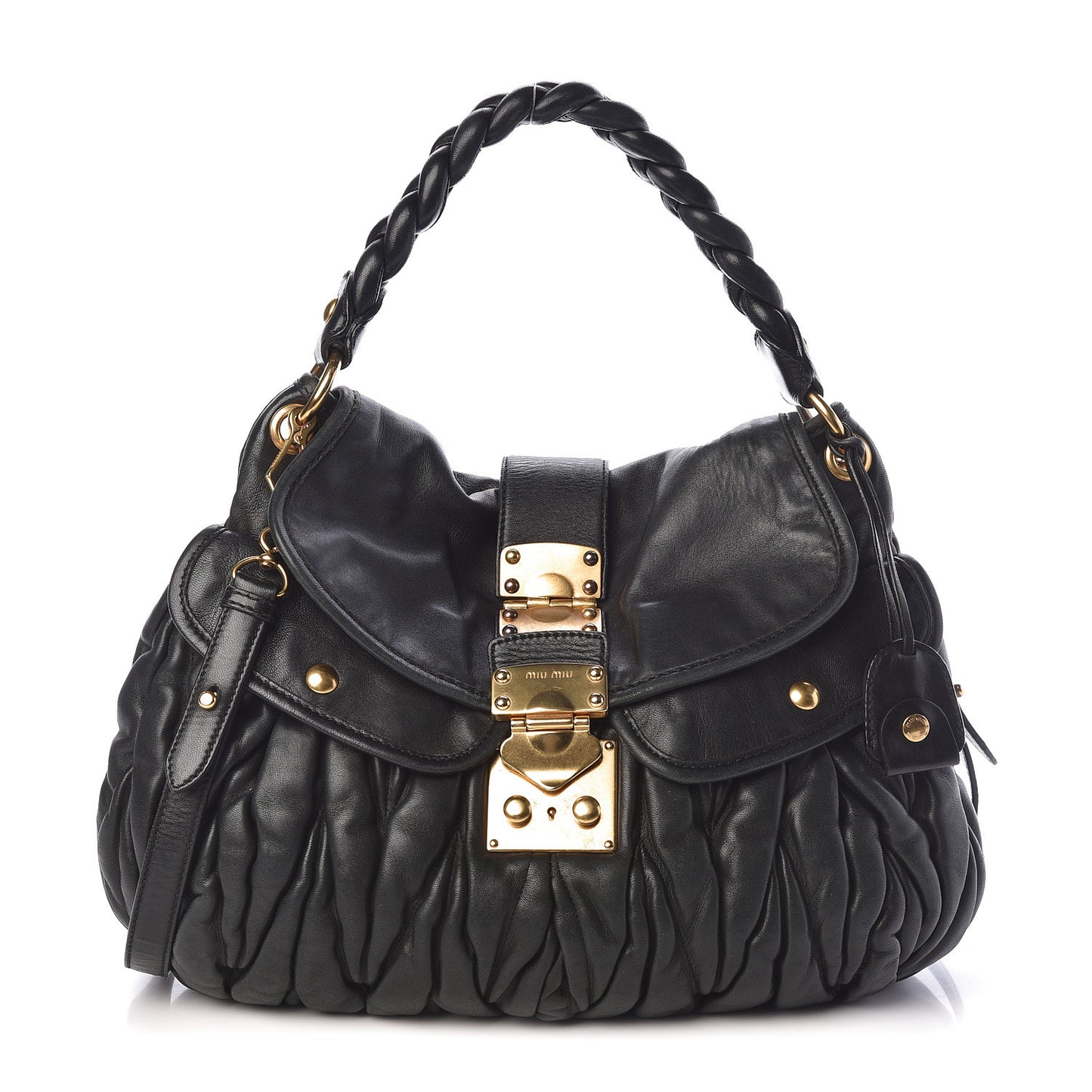 Nappa Matelasse Coffer Hobo Black