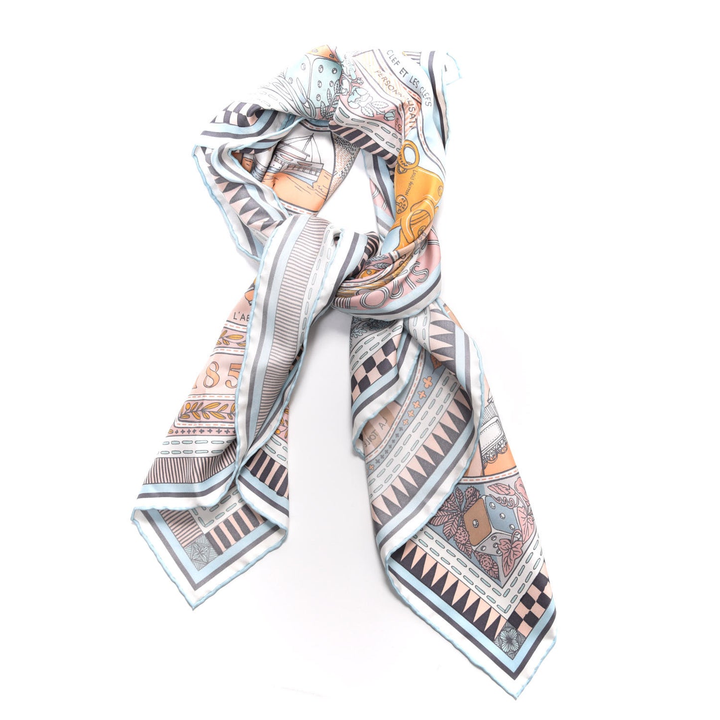 Silk Jeu De Louis Scarf Blush