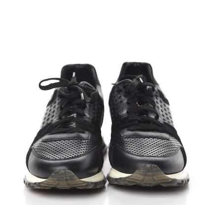 Louis Vuitton Nubuck Calfskin Perforated Run Away Sneakers 37.5 Black 2 of 11