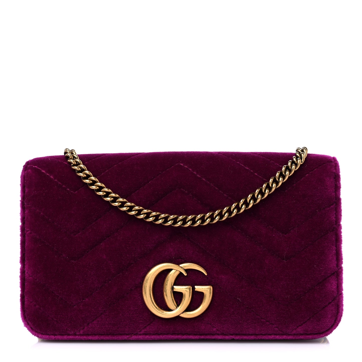 Velvet Matelasse GG Marmont Mini Bag Fuchsia Violet Cyclamen