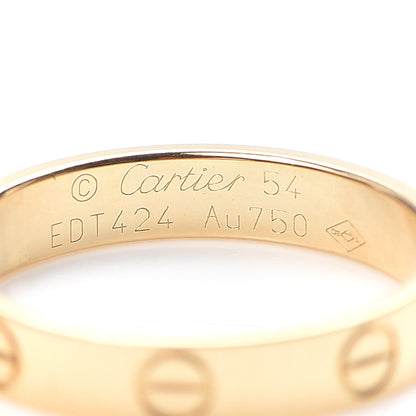 Cartier 18K Yellow Gold 3.5mm LOVE Wedding Band Ring 54 6.75 4 of 6