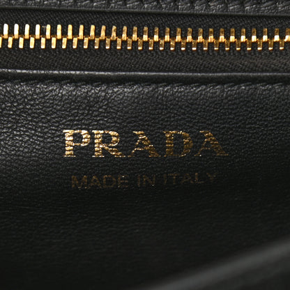 Prada City Calfskin Prada Belle Shoulder Bag Pink Black Red 10 of 13