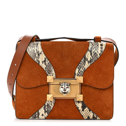 Gucci Snakeskin Suede Osiride Shoulder Bag Bright Cuir 1 of 14