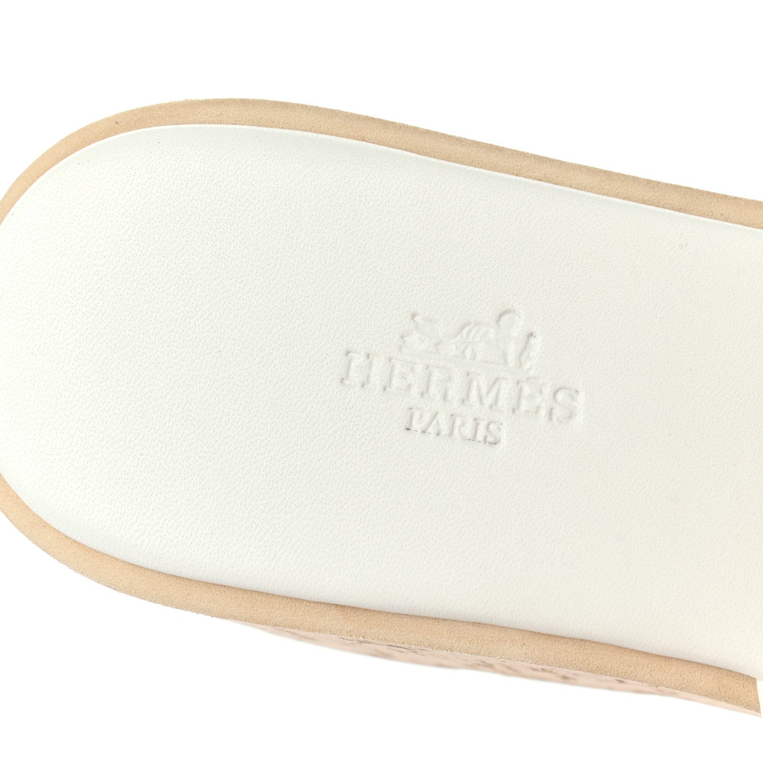 Hermes Calfskin Cork Eze 30 Sandals 38 White 7 of 10