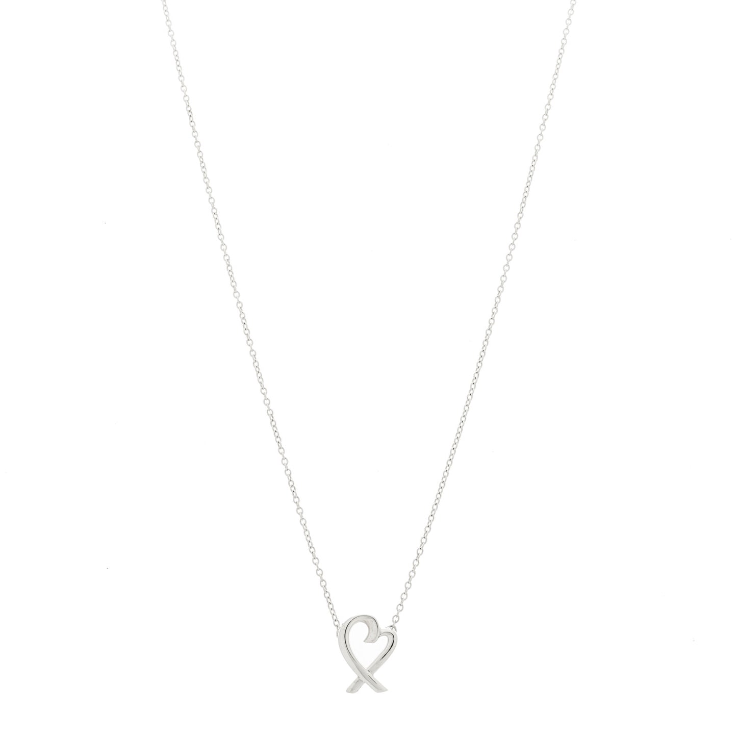 Sterling Silver Small Paloma Picasso Loving Heart Pendant Necklace
