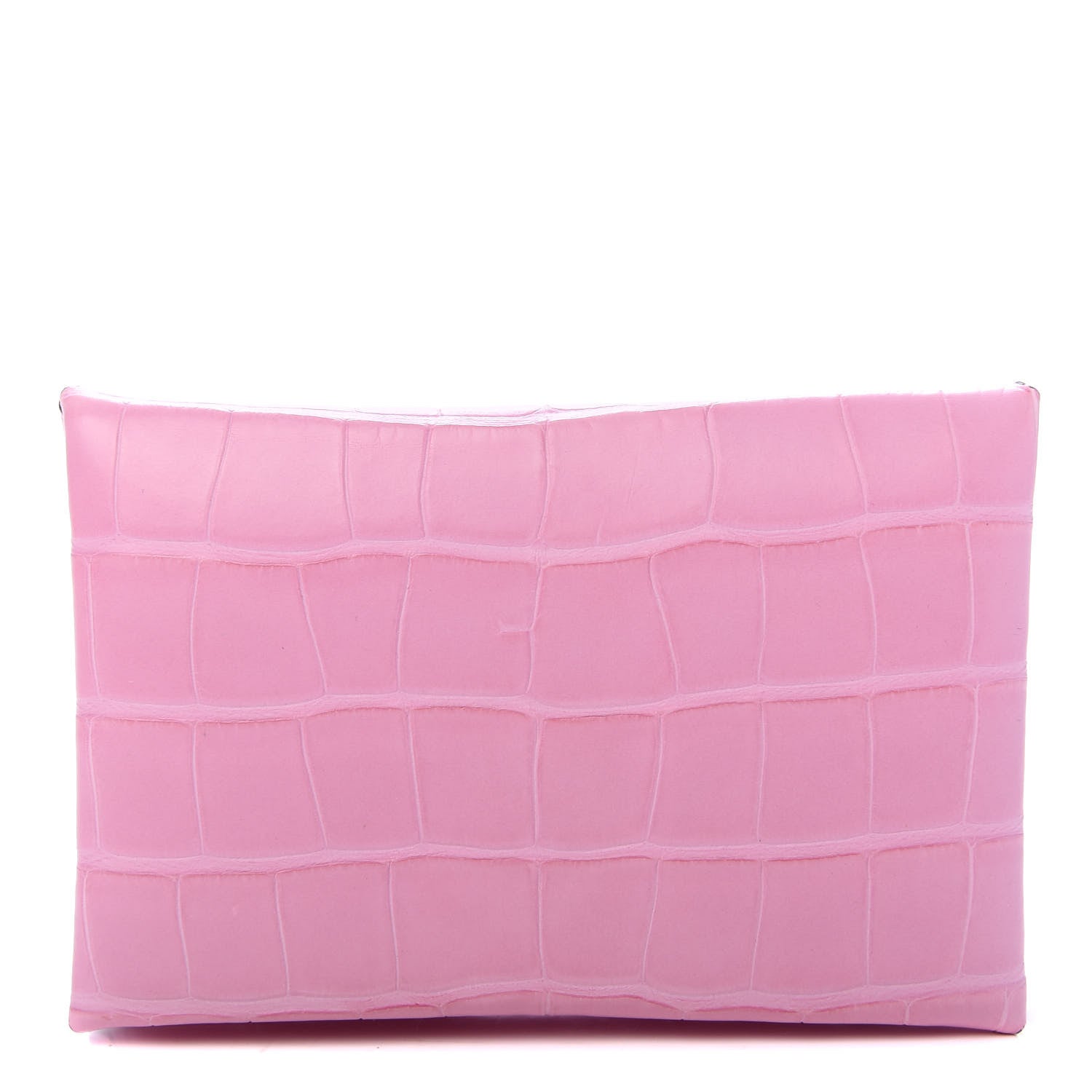 Hermes Matte Alligator Calvi Card Case 5P Pink 1 of 7