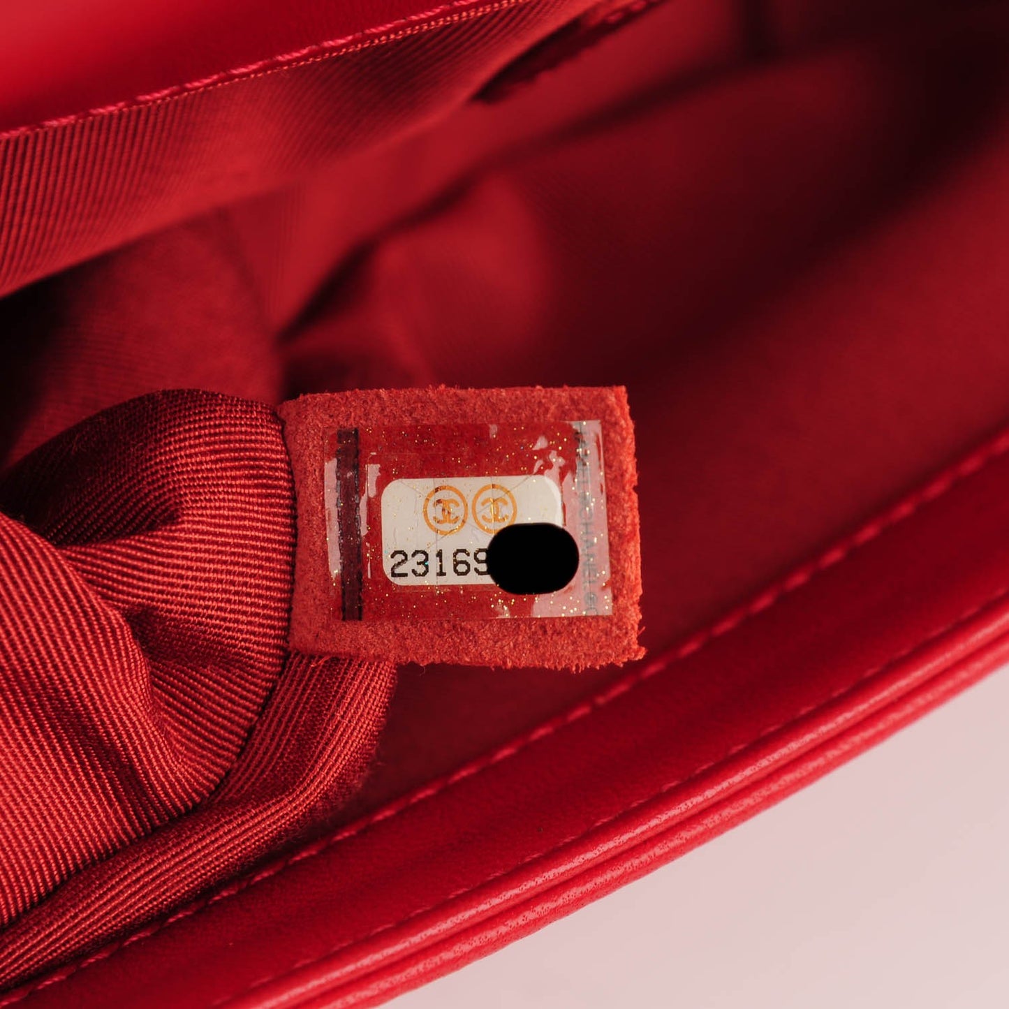 Lambskin Quilted Medium Boy Flap Red