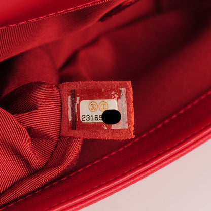 Chanel Lambskin Quilted Medium Boy Flap Red 7 of 7