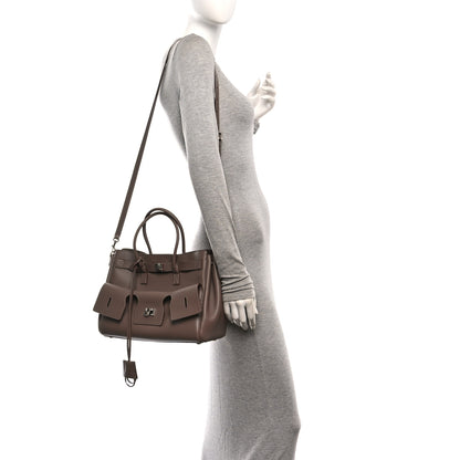 Balenciaga Smooth Calfskin Small Bel Air Carry All Bag Taupe 2 of 10