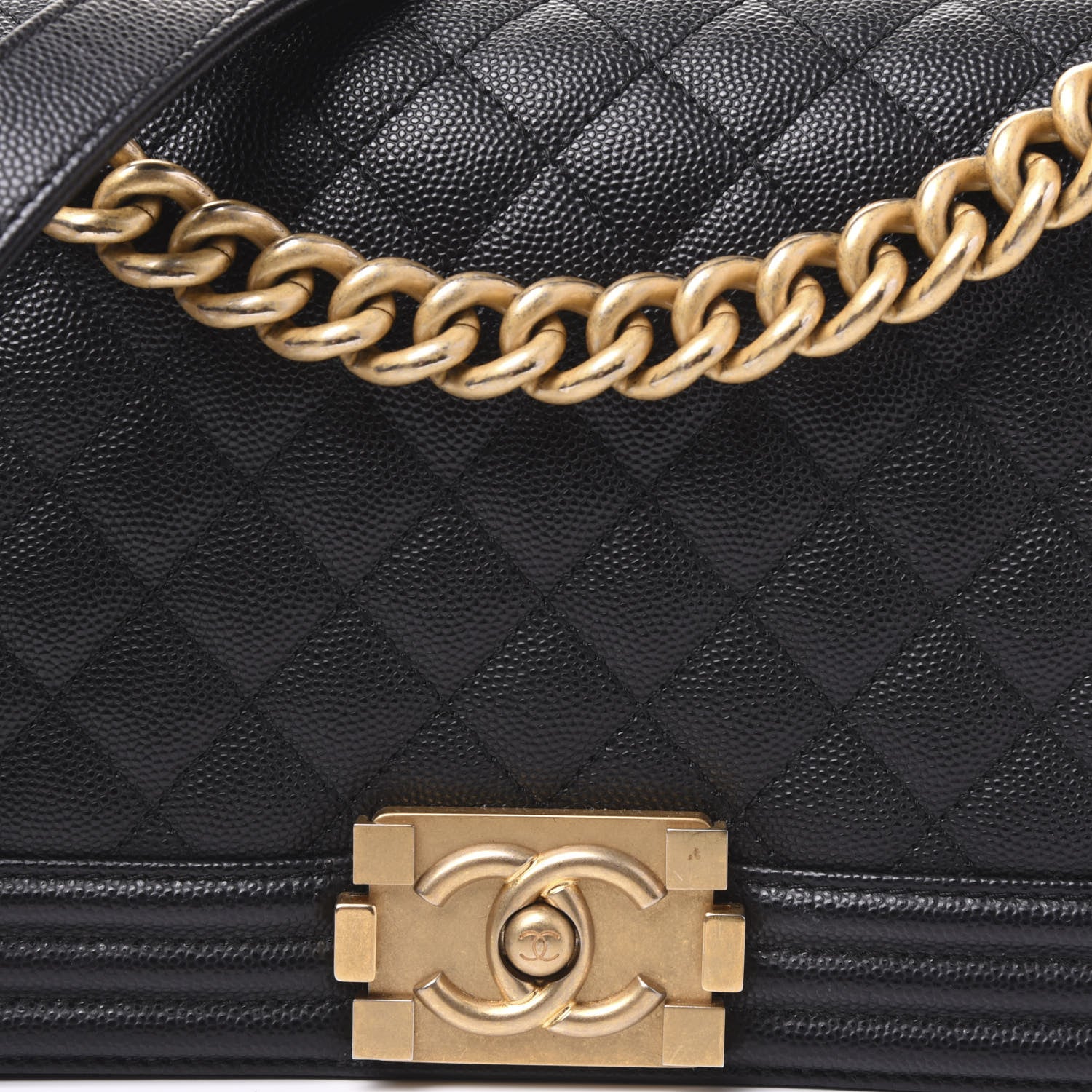 Chanel Caviar Quilted Medium Boy Flap Black 9 of 10