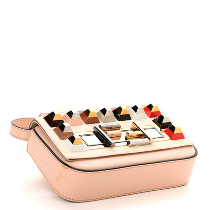 Fendi Vitello Dolce Calf Hair Studded Mini 3Baguette Shoulder Bag Light Pink 4 of 15