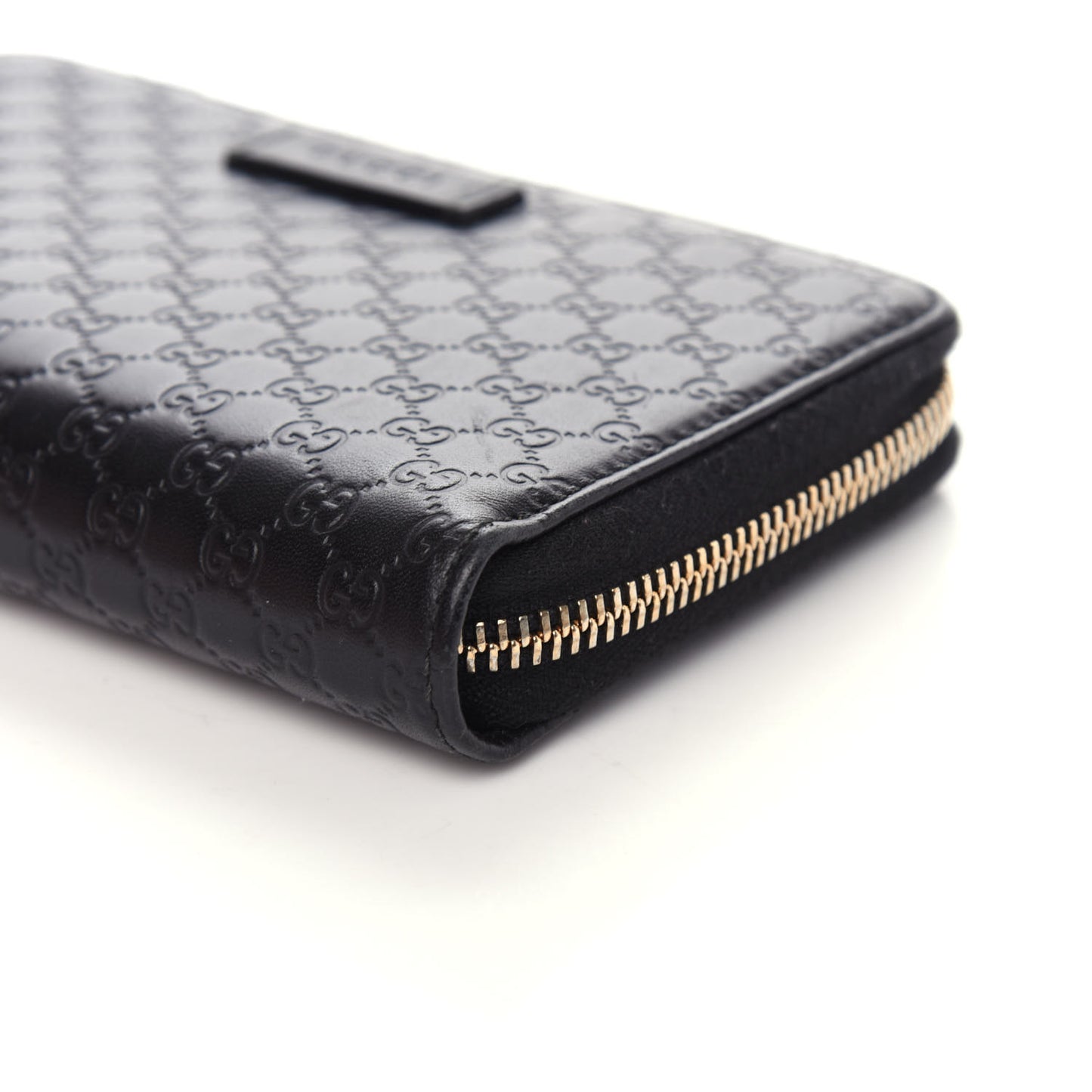 Soft Microguccissima Zip Around Organizer Wallet Black