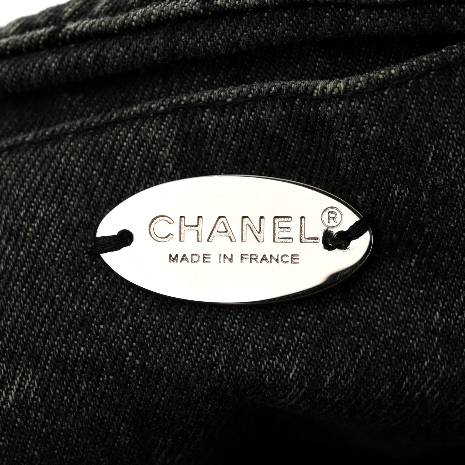 Chanel Denim Quilted Denimpression Flap Green Black 6 of 10
