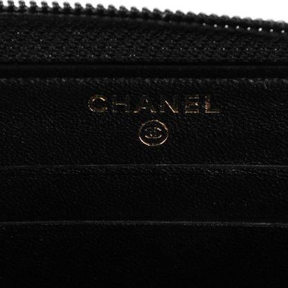 Chanel Patent Quilted Small Boy Zip Around Wallet Black 6 of 8