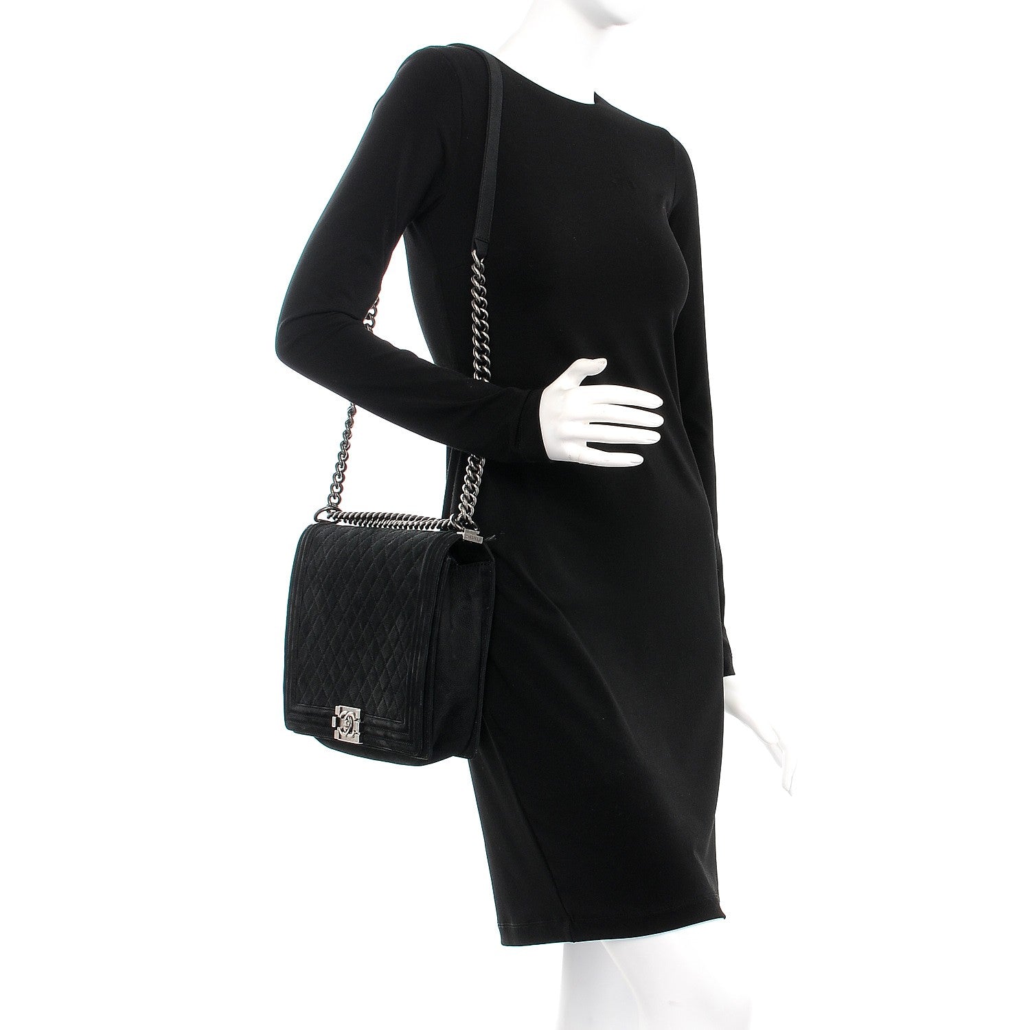 Chanel Iridescent Caviar Quilted Large Boy Flap Black 3 of 15