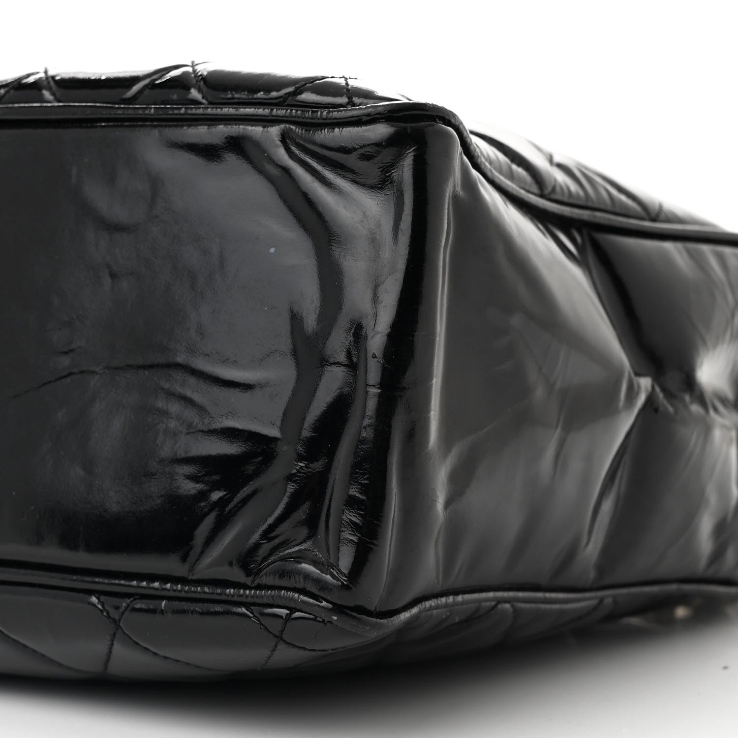 Chanel Patent Quilted Tote Black 11 of 15