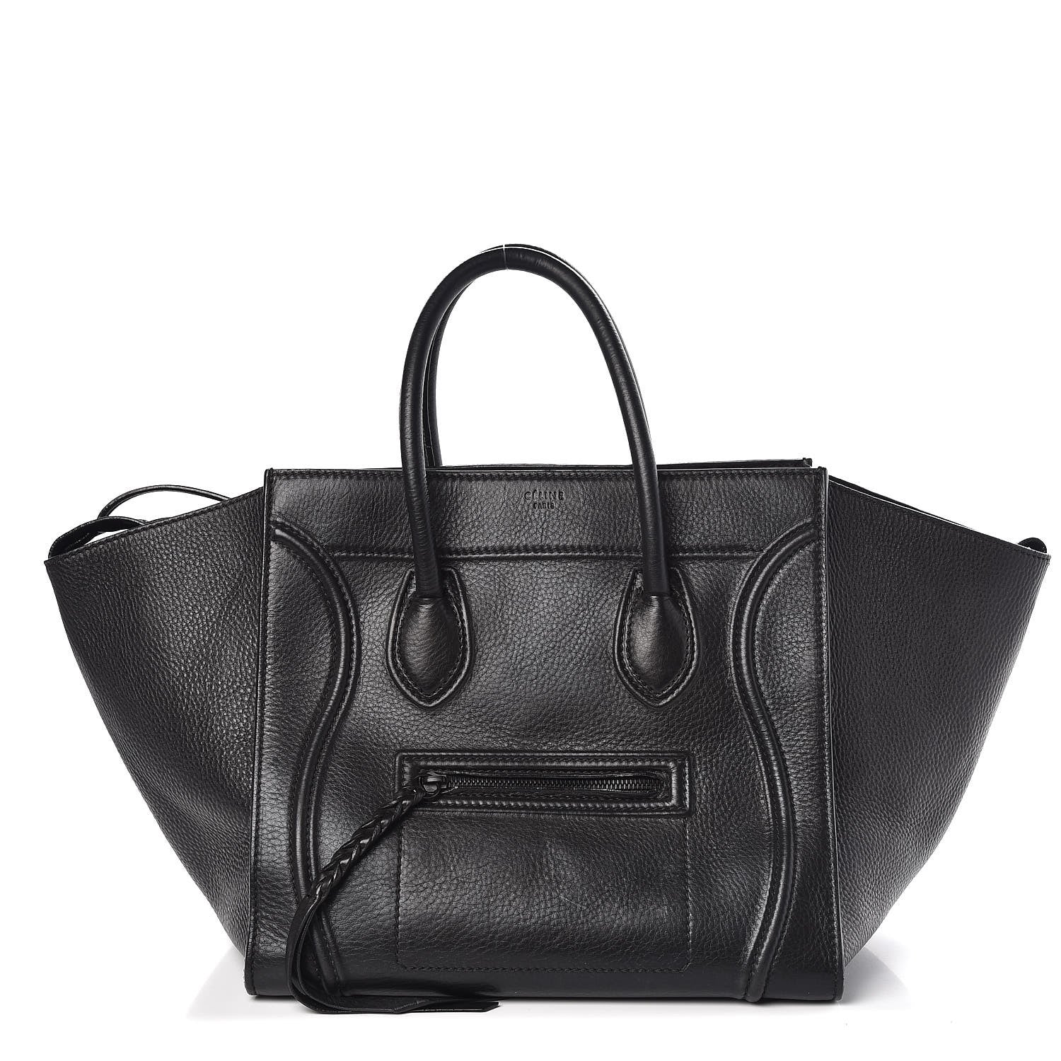 Celine Supple Calfskin Medium Phantom Luggage Black 1 of 8