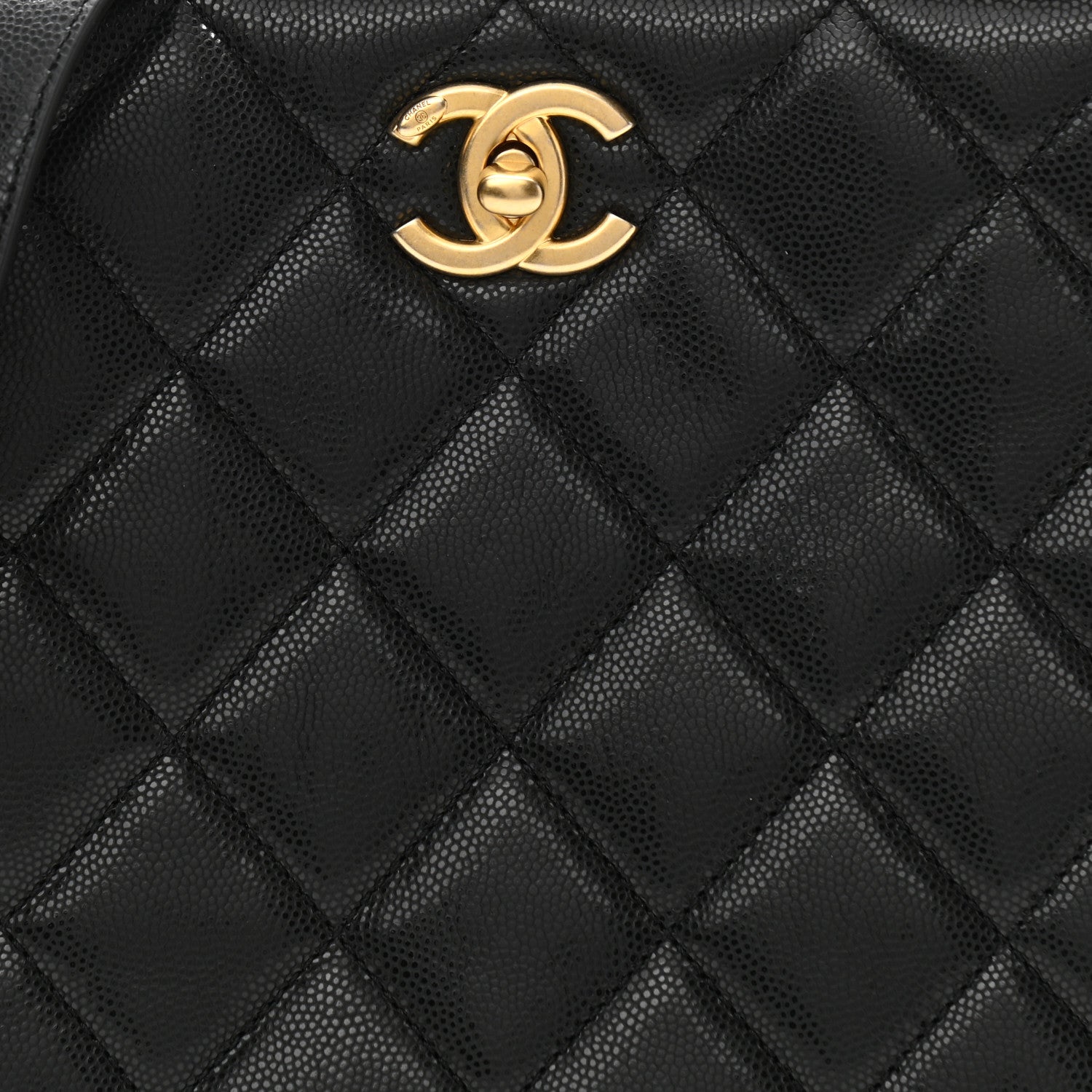 Chanel Caviar Quilted Twist Your Buttons Hobo Black 8 of 11