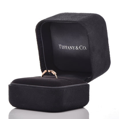 Tiffany 18K Rose Gold Diamond T Wire Ring 49 5 6 of 6