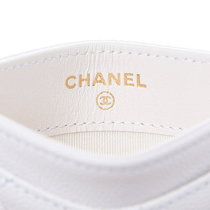 Chanel Caviar Quilted Card Holder White 6 of 9