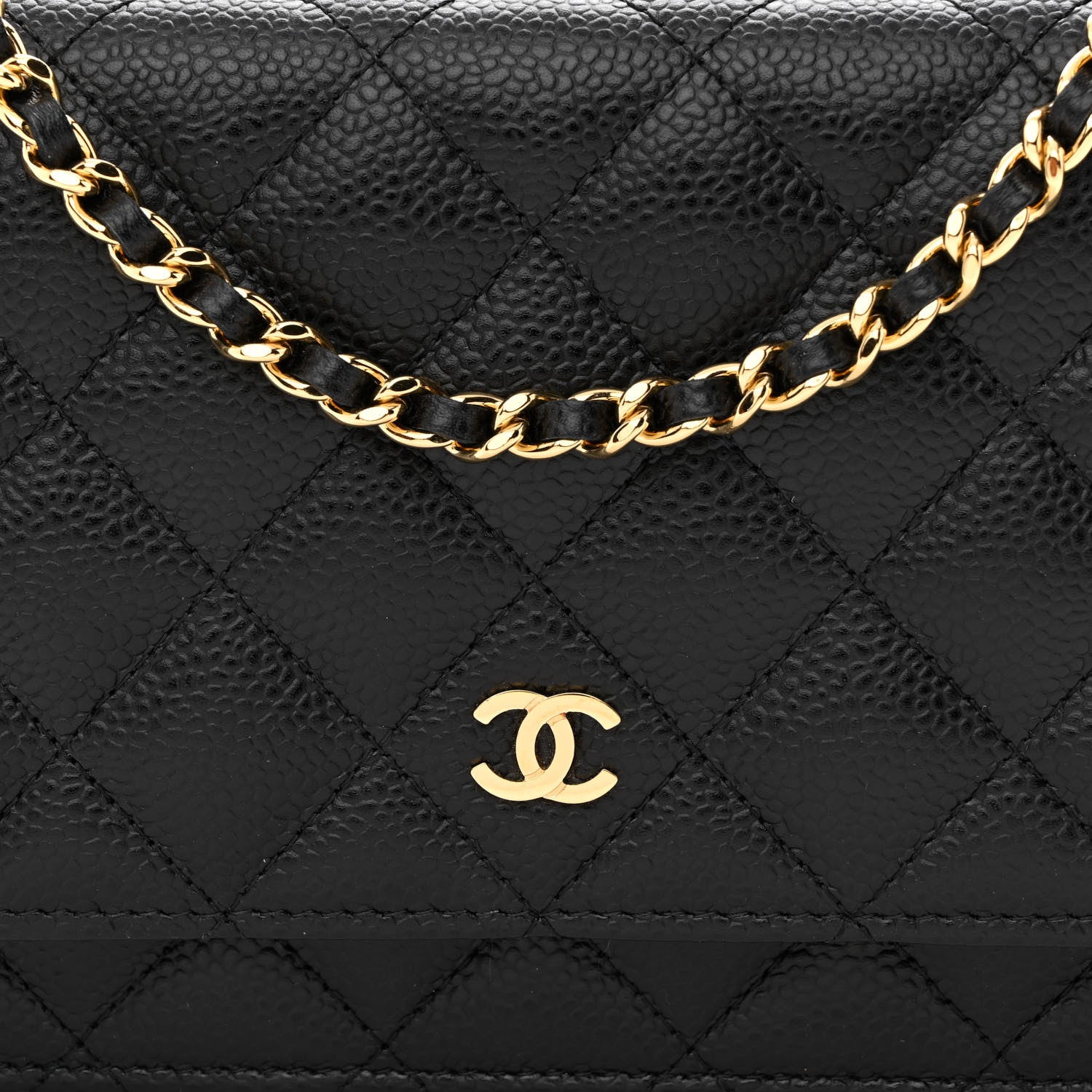 Chanel Caviar Quilted Wallet on Chain WOC Black 9 of 12