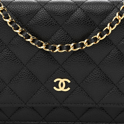 Chanel Caviar Quilted Wallet on Chain WOC Black 9 of 12