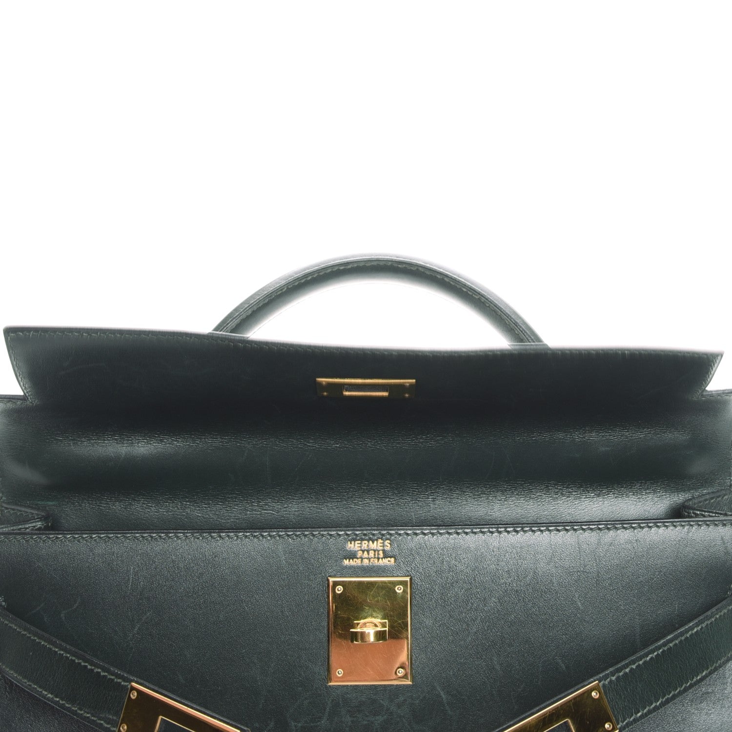 Hermes Box Kelly Sellier 32 Vert Fonce 23 of 44