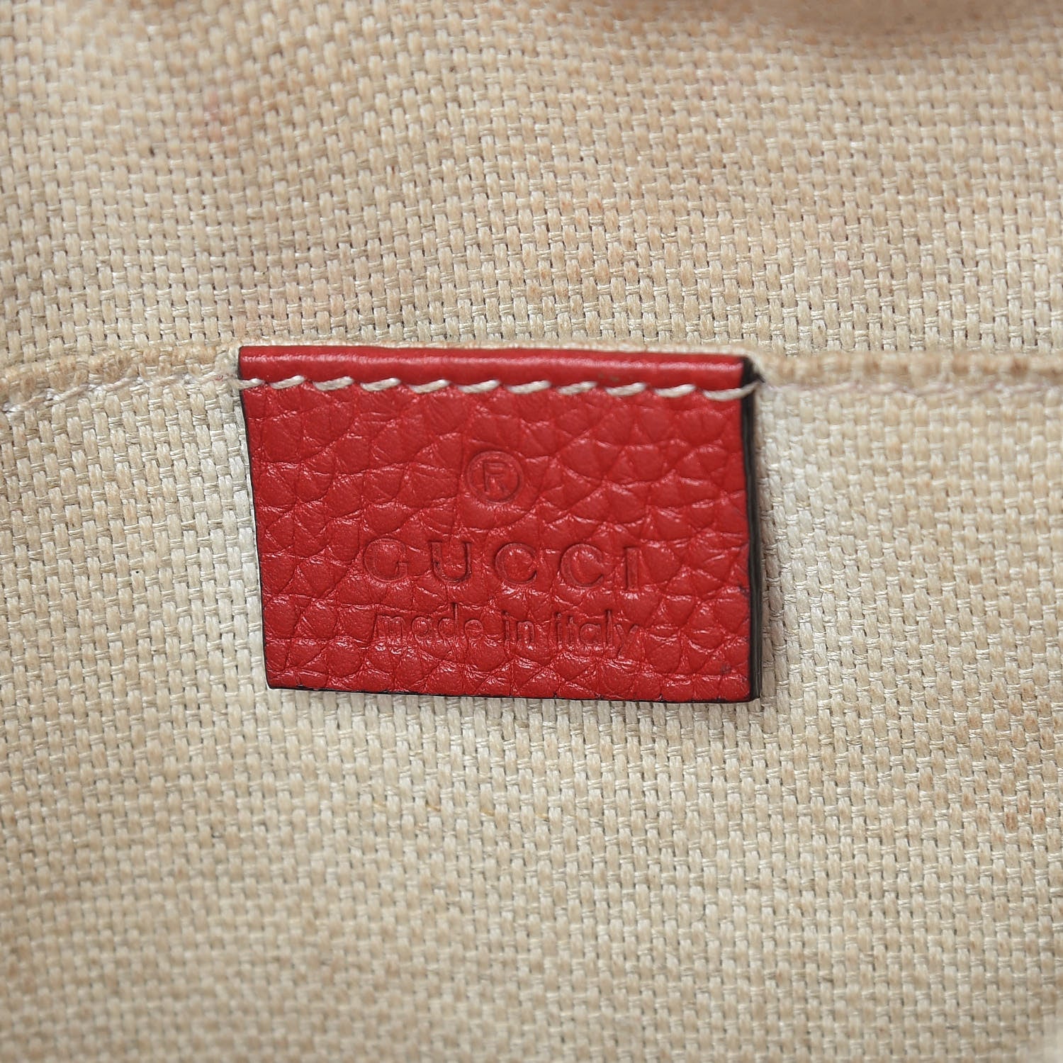 Gucci Pebbled Calfskin Small Soho Disco Bag Tabasco Red 6 of 16