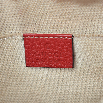 Gucci Pebbled Calfskin Small Soho Disco Bag Tabasco Red 6 of 16