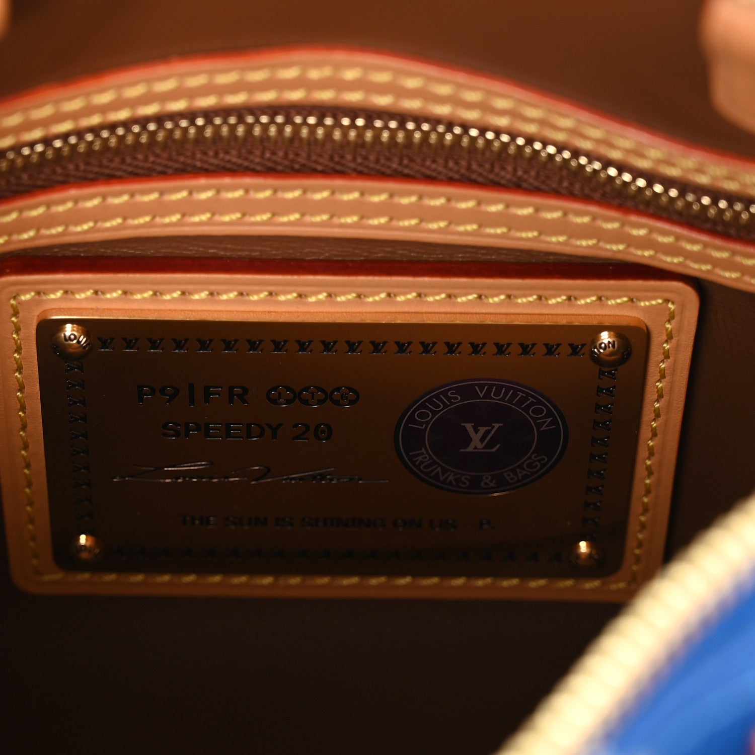 Louis Vuitton Calfskin Monogram Speedy P9 Bandouliere 20 Blue 7 of 12