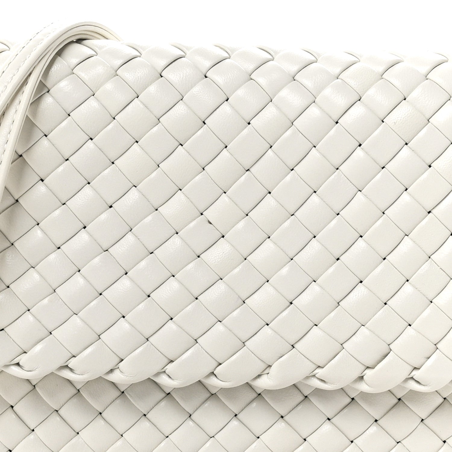 Bottega Veneta Nappa Intrecciato Cobble Messenger Bag White 7 of 10