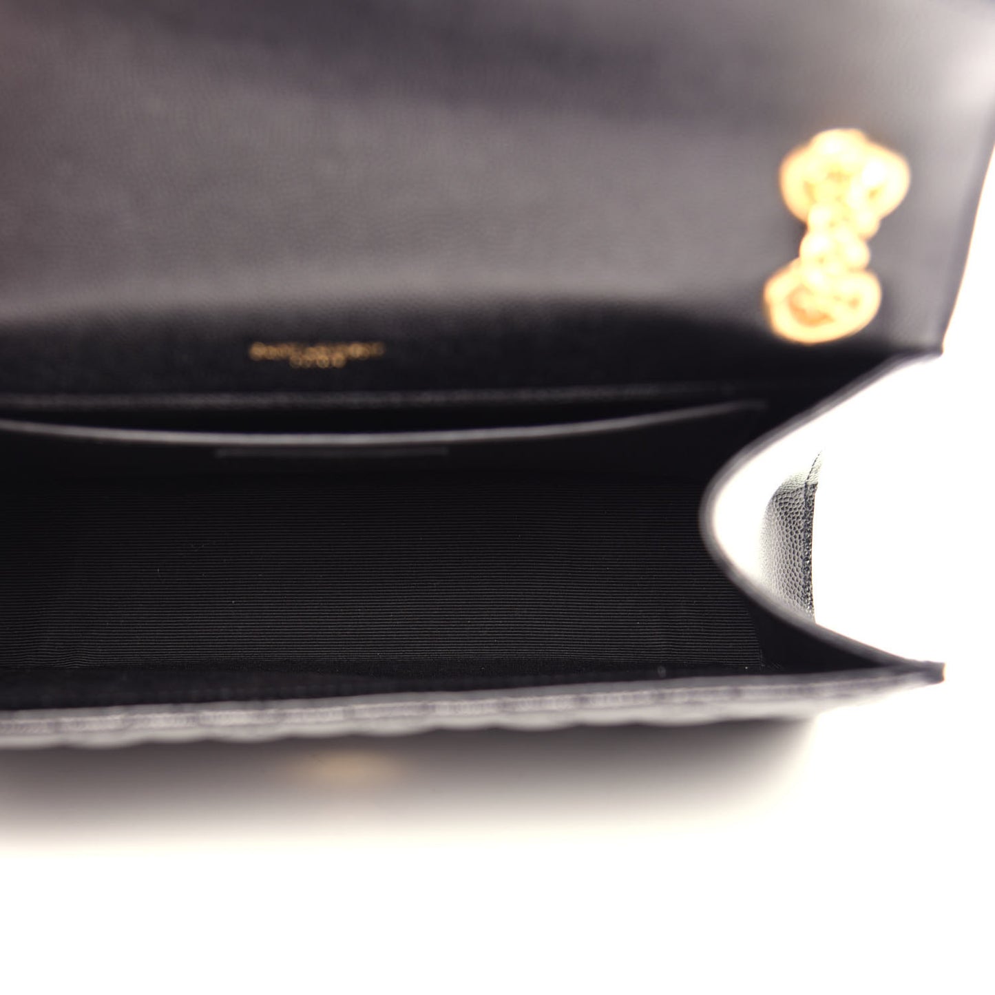 Grain De Poudre Textured Mixed Matelasse Triquilt Medium Monogram Satchel Black