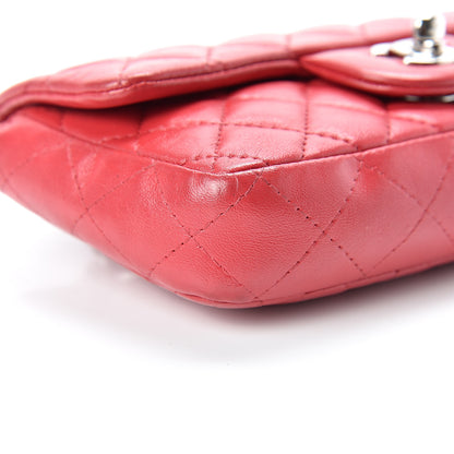 Chanel Lambskin Quilted Extra Mini Rectangular Flap Red 8 of 11