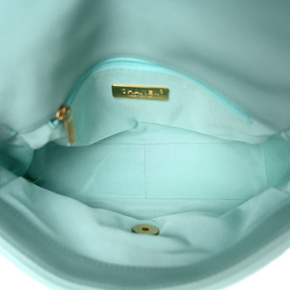 Chanel Lambskin Quilted Medium Chanel 19 Flap Light Blue 5 of 9