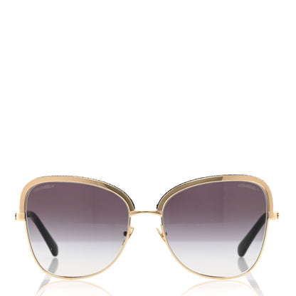 Chanel Square Frame Sequin Sunglasses 4270 Gold Black 2 of 6