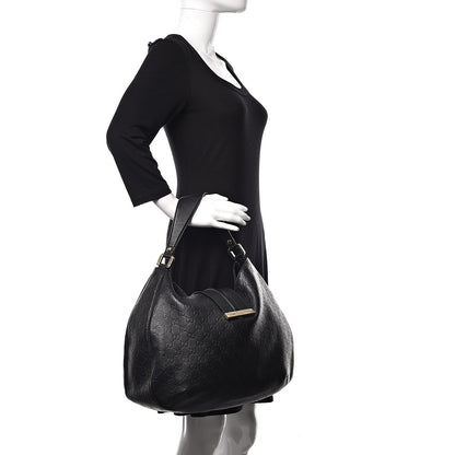 Gucci Guccissima Large New Ladies Web Hobo Black 2 of 9