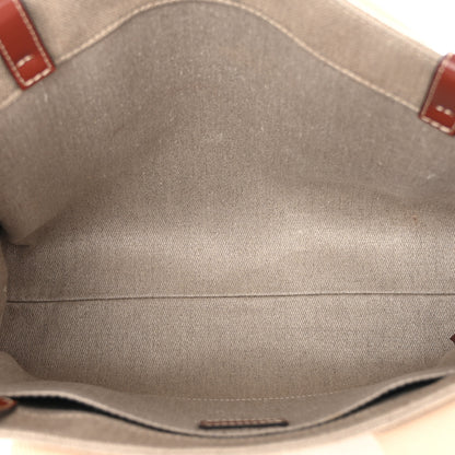 Chloe Cotton Calfskin Medium Woody Ribbon Tote White Brown 5 of 10