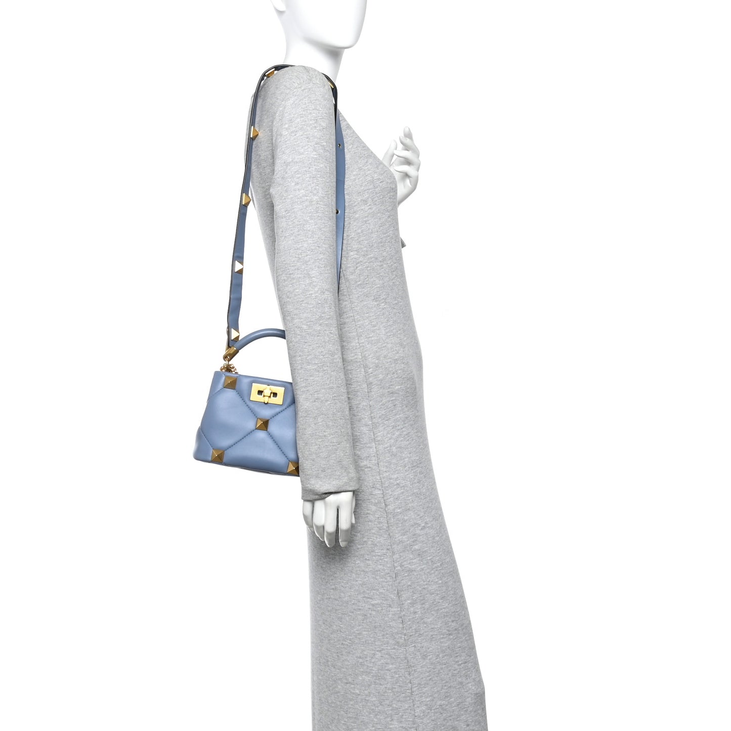 Nappa Mini Roman Stud The Handle Bag Niagara