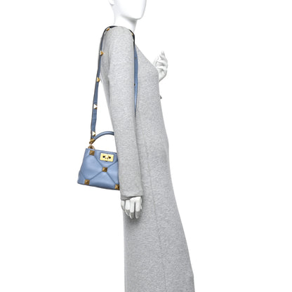 Valentino Garavani Nappa Mini Roman Stud The Handle Bag Niagara 2 of 9