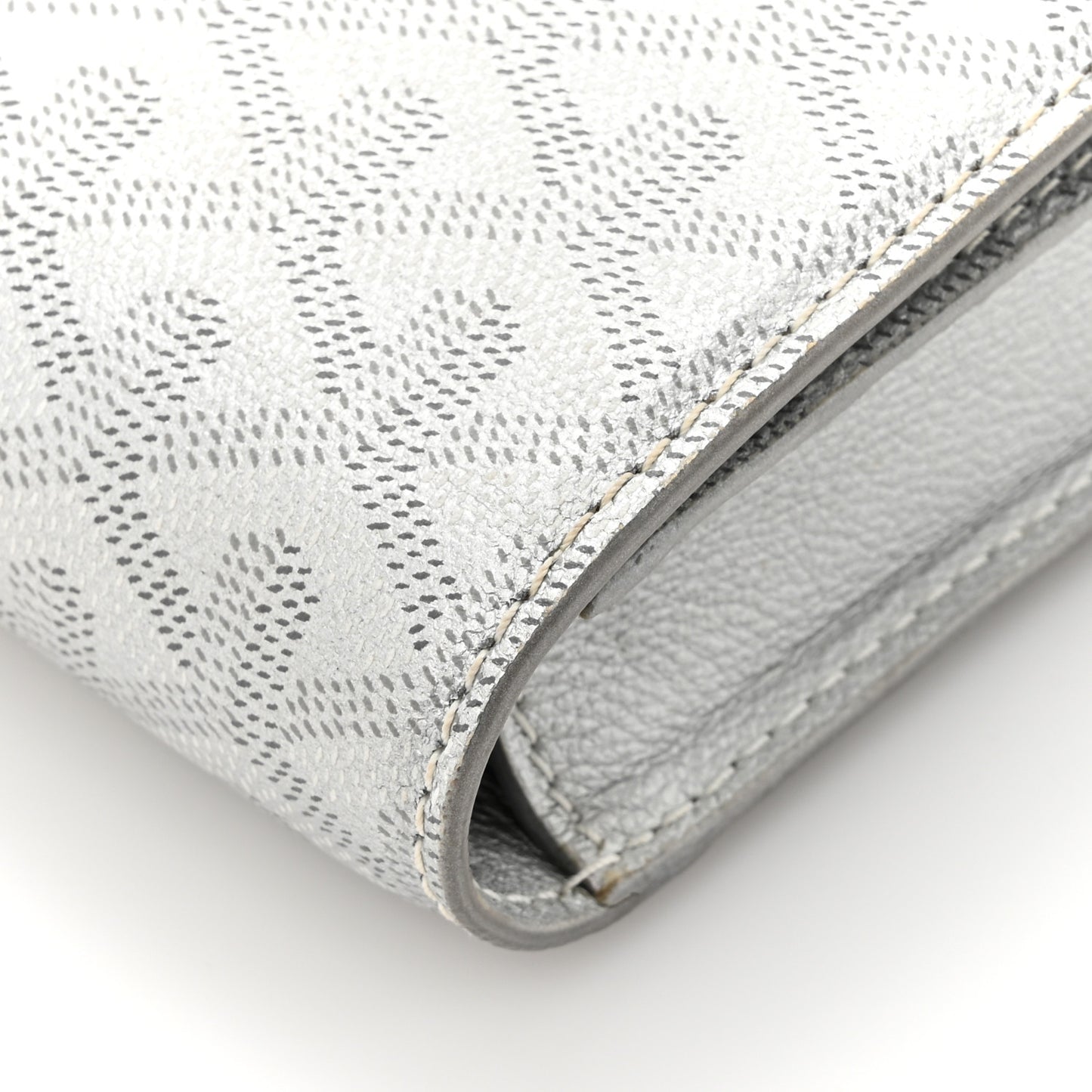 Goyardine Monte Carlo Bois Clutch With Strap Silver