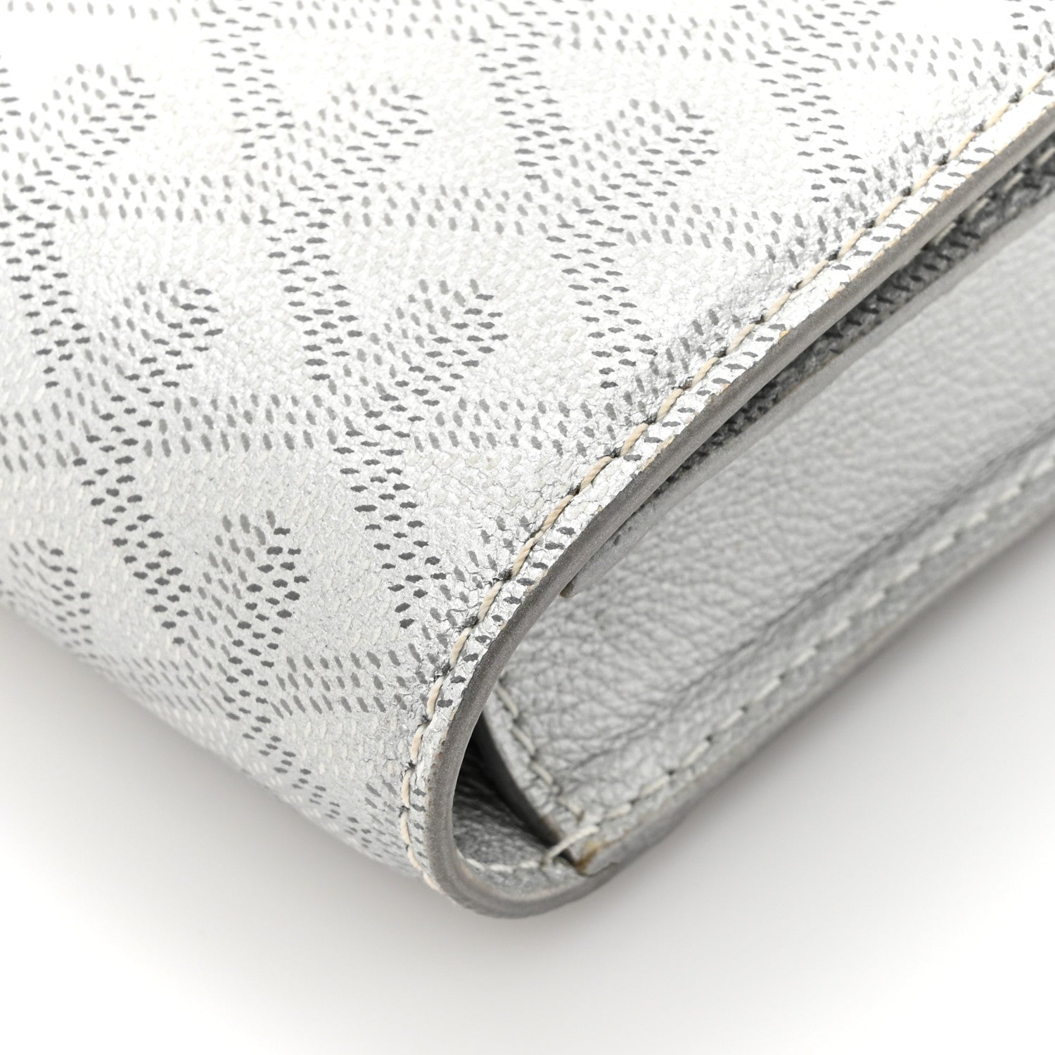 Goyard Goyardine Monte Carlo Bois Clutch With Strap Silver 15 of 17