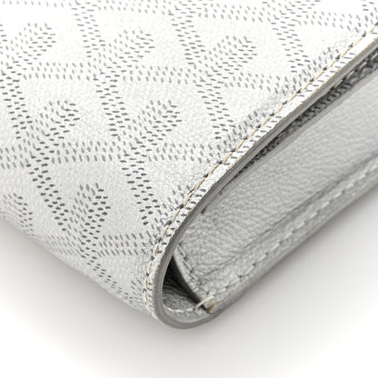 Goyard Goyardine Monte Carlo Bois Clutch With Strap Silver 15 of 17