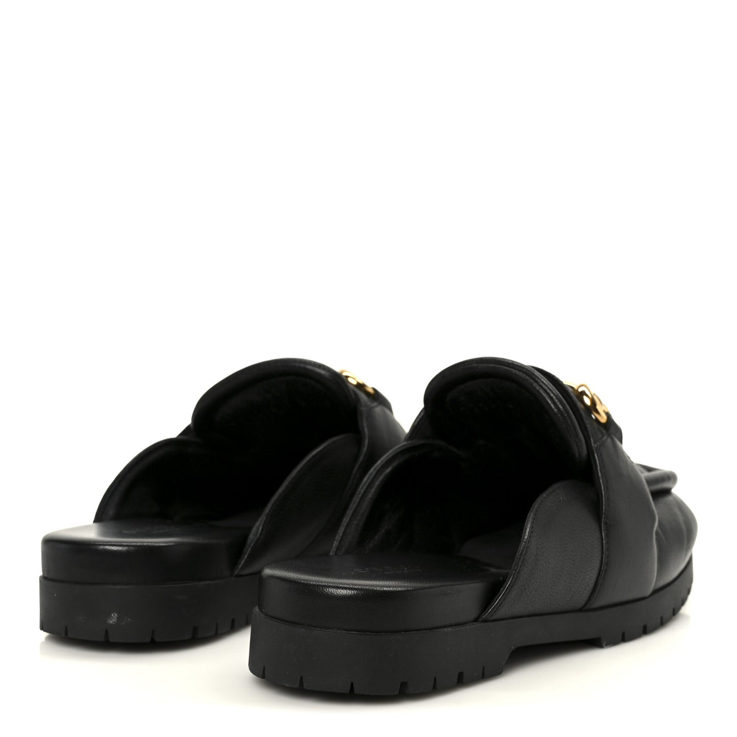 Goatskin Auroville Horsebit Mules 37.5 Black