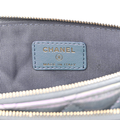 Chanel Iridescent Crumpled Calfskin Trio Cosmetic Case Purple 9 of 15
