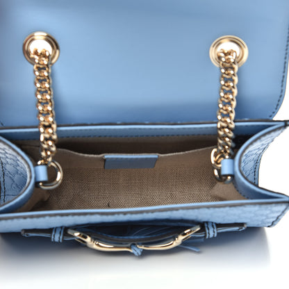 Gucci Soft Microguccissima Mini Emily Chain Shoulder Bag Mineral Blue 5 of 10